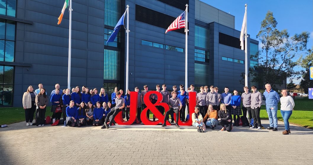 TY students in the J&J site learning area